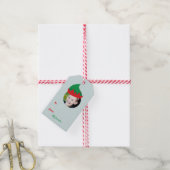 Kerst Crew Elf Pet Foto Vakantie Gift Label Cadeaulabel (Met Touw)