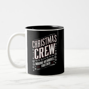 Kerst Crew Familie Matching Kerstmis Squad Tweekleurige Koffiemok