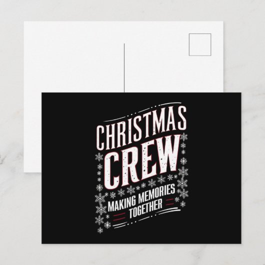 Kerst Crew Familie Matching Xmas Squad Feestdagenkaart (Voorkant / Achterkant)