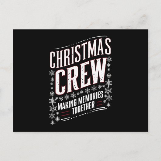 Kerst Crew Familie Matching Xmas Squad Feestdagenkaart (Voorkant)