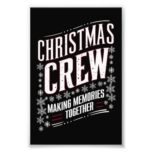 Kerst Crew Familie Matching Xmas Squad Foto Afdruk (Voorkant)