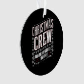 Kerst Crew Familie Matching Xmas Squad Ornament (voorkant)