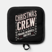 Kerst Crew Familie Matching Xmas Squad Pannenlap (Voorkant)