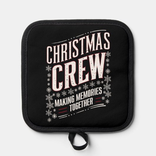 Kerst Crew Familie Matching Xmas Squad Pannenlap (Voorkant)