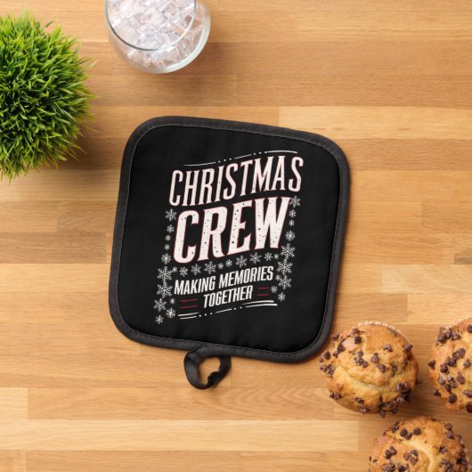 Kerst Crew Familie Matching Xmas Squad Pannenlap (Top down)