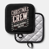 Kerst Crew Familie Matching Xmas Squad Pannenlap (Voorkant / Achterkant)