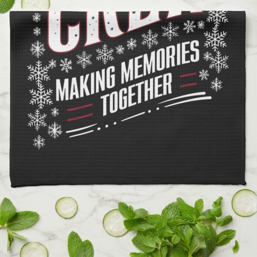 Kerst Crew Familie Matching Xmas Squad Theedoek (Gevouwen)