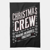 Kerst Crew Familie Matching Xmas Squad Theedoek (Verticaal)