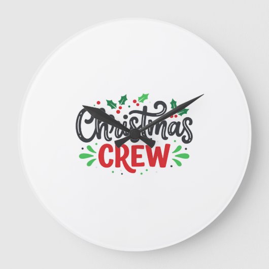 Kerst Crew Feestelijke Feestdag Grote Klok (Voorkant)