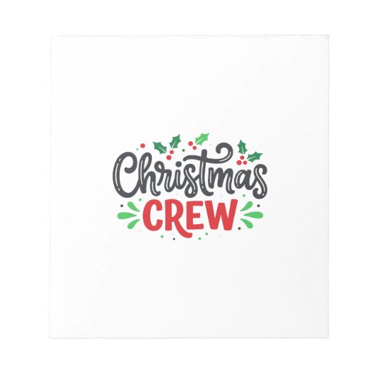Kerst Crew Feestelijke Feestdag Notitieblok (Voorkant)