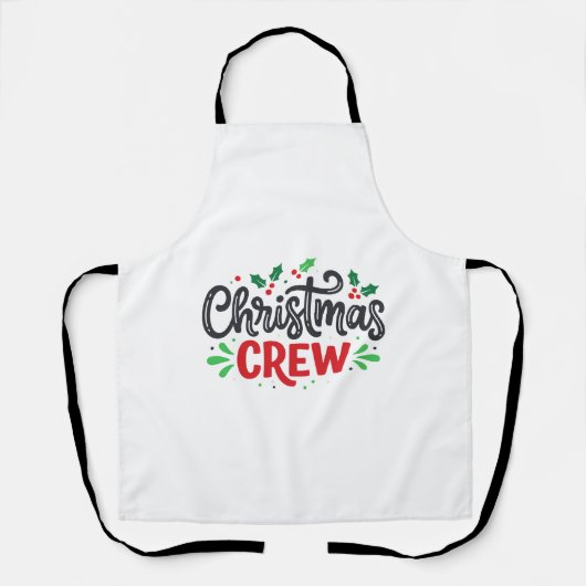 Kerst Crew Feestelijke Feestdag Schort (Voorkant)