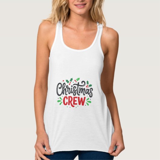 Kerst Crew Feestelijke Feestdag Tanktop (Voorkant)
