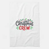 Kerst Crew Feestelijke Feestdagen Theedoek (Verticaal)