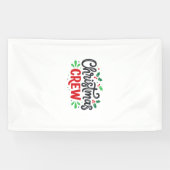 Kerst Crew Feestelijke Vakantie Spandoek (Horizontaal)