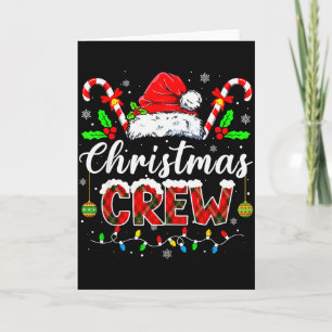 Kerst Crew Kerstlichten Familie Matching Pyjama's Kaart