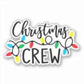 Kerst Crew met Lichten Sticker (Voorkant)