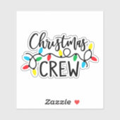Kerst Crew met Lichten Sticker (Vel)
