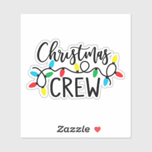 Kerst Crew met Lichten Sticker