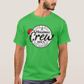 Kerst Crew Persoonlijke Familienaam Vakantie T-shirt (Voorkant)