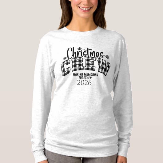 Kerst Crew Plaid Hemd Voor Elk Jaar T-shirt (Voorkant)