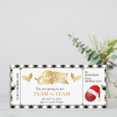 Kerst Cricket Ticket, Verrassingscadeaubon (Staand voorkant)