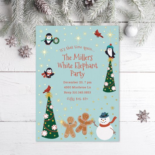 Kerst Critters Kerstfeest Folie Uitnodiging