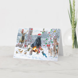 Kerst Critters Party Feestdagen Kaart