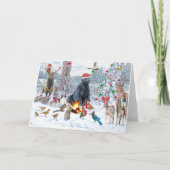 Kerst Critters Party Feestdagen Kaart (Voorkant)