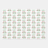 Kerst © Cross Country Running Voeg namen toe Inpakpapier Vel (Voorkant 2)