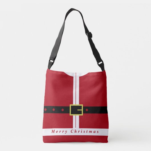 Kerst Crossbody Tas Grappig Santa Design (Achterkant)