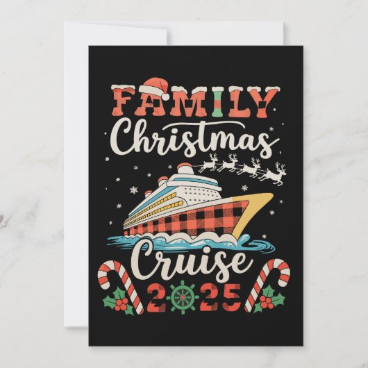 Kerst Cruise 2025 Familie Matching Kerst Vakantie Feestdagenkaart (Voorkant)