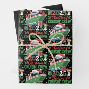 Kerst Cruise 2025 Familie Matching Vakantie Kerstm Inpakpapier Vel