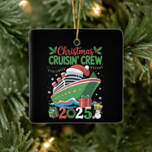 Kerst Cruise 2025 Familie Matching Vakantie Kerstm Keramisch Ornament