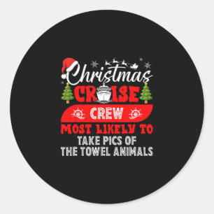 Kerst Cruise Bemanning Heeft Waarschijnlijk Handdo Ronde Sticker