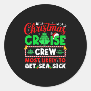 Kerst Cruise Bemanning Het Meest Gelijkend Op Zee Ronde Sticker