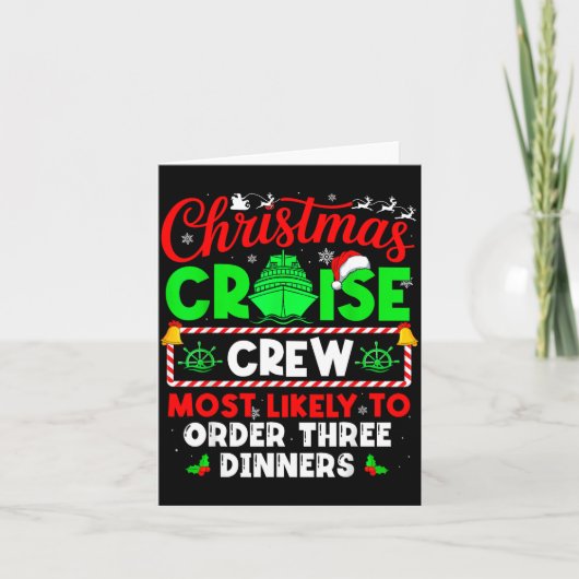 Kerst Cruise Bemanning Meest Waarschijnlijk Drie D Kaart (Voorkant)