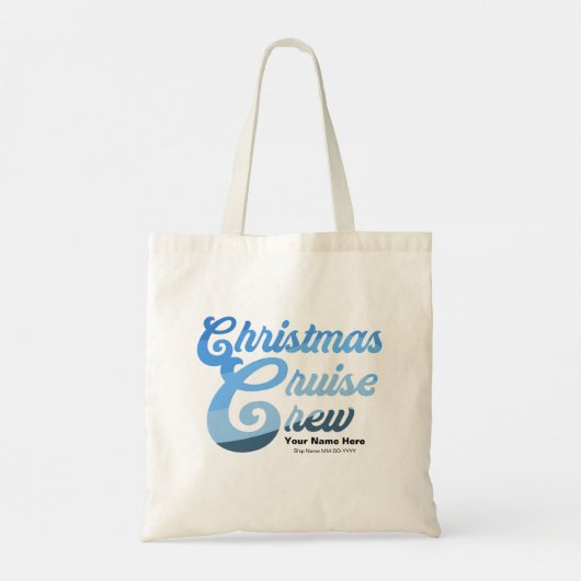 Kerst Cruise Crew Tote Bag (Achterkant)