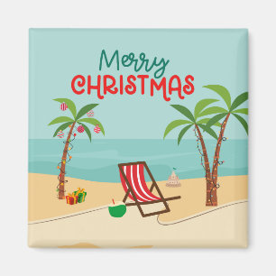 Kerst Cruise Deur aan het Strand Magneet