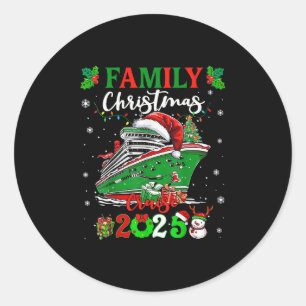 Kerst Cruise Familie 2025 Matching Familie Cruise Ronde Sticker