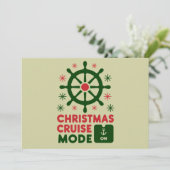 Kerst Cruise Modus Aan Boord Kerst 2024 Feestdagenkaart (Staand voorkant)