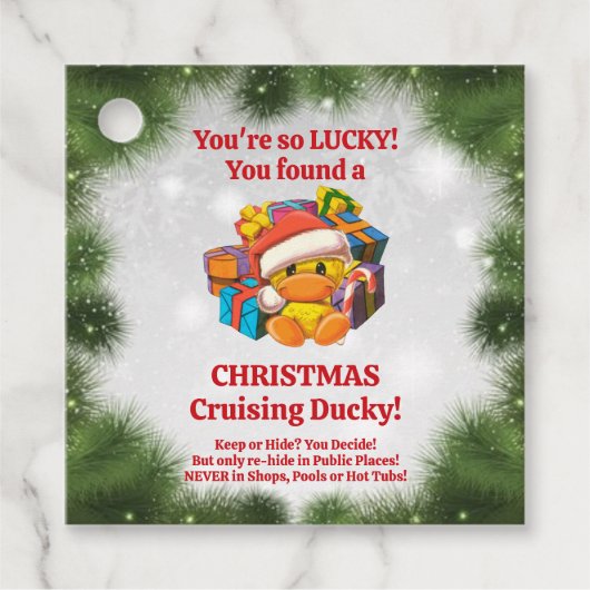 Kerst Cruising Duck Labels (Voorkant)