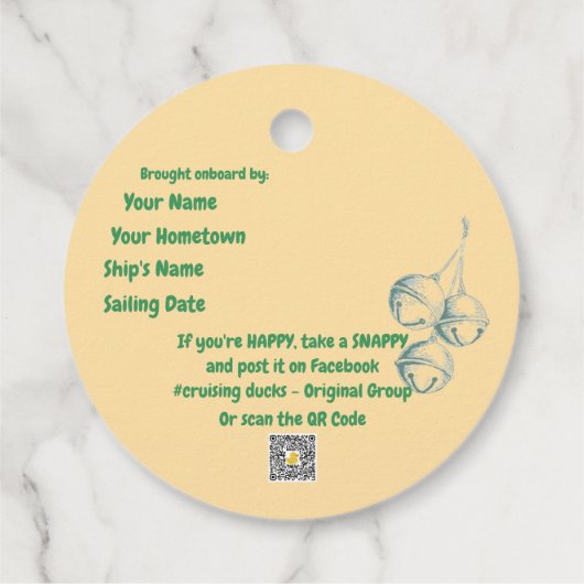 Kerst Cruising Duck Labels (Achterkant)