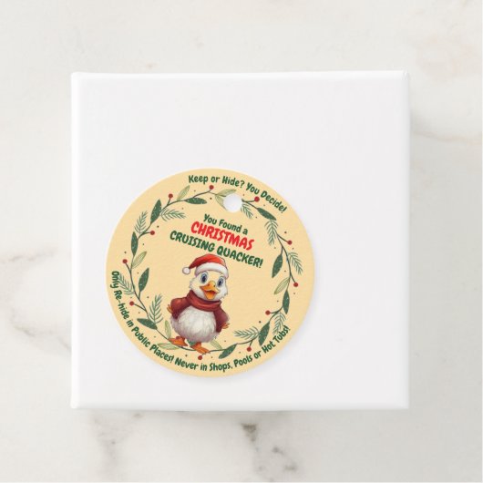 Kerst Cruising Duck Labels (In situ)