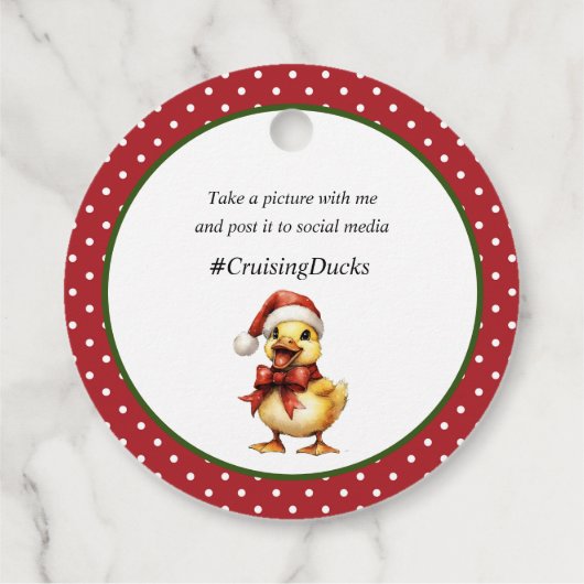 Kerst Cruising Duck Labels (Achterkant)