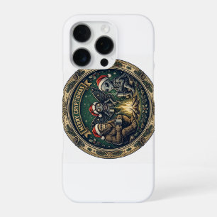 Kerst-Cryptiden Badge iPhone 16 Pro Hoesje