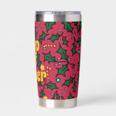 Kerst Cup van Vrolijkheid Rood Geïsoleerde Drinkbeker (Achterkant)