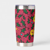 Kerst Cup van Vrolijkheid Rood Geïsoleerde Drinkbeker (Voorkant)