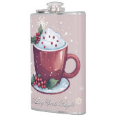 Kerst Cup van Warme Chocolade | Blush Roze Heupfles (Links)