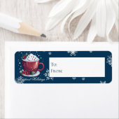 Kerst Cup Warme Chocolade | Blauwe Gift Etiket (Insitu)