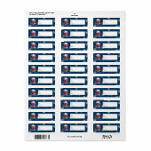 Kerst Cup Warme Chocolade | Blauwe Gift Etiket (Full Sheet)